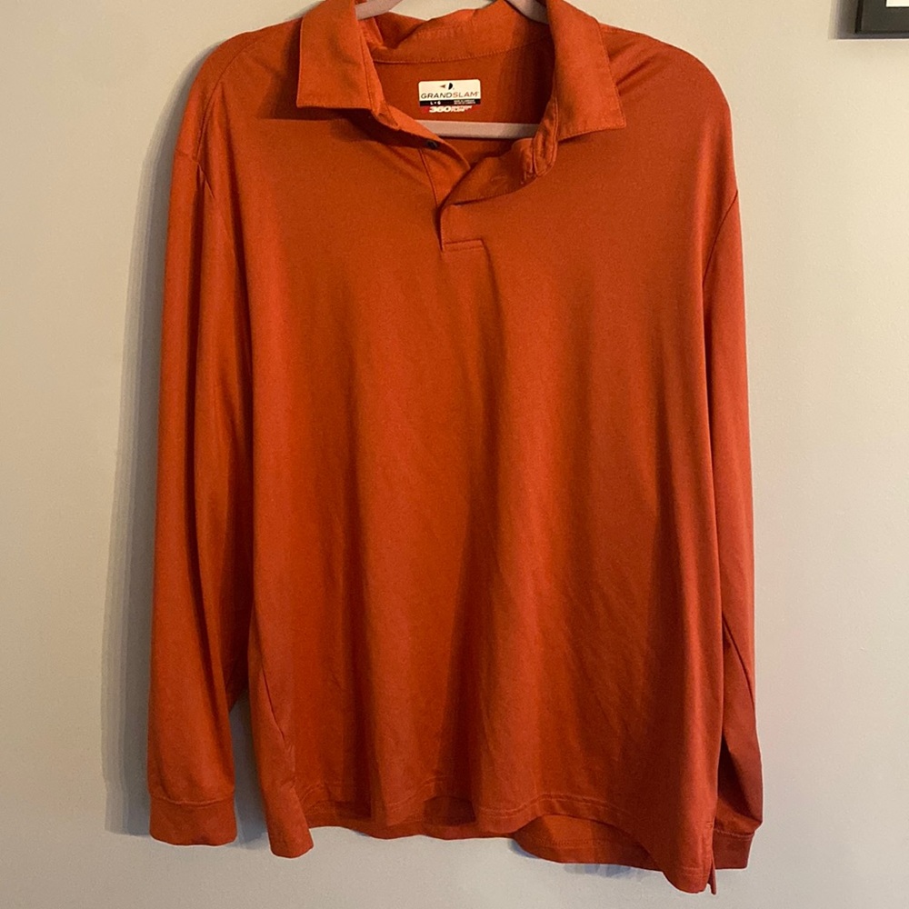 ⭐️2/$10 - Grand Slam Orange long sleeve polo